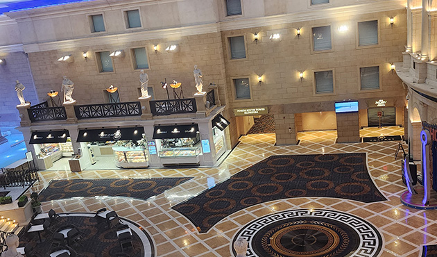 Luxurious hotel room interior